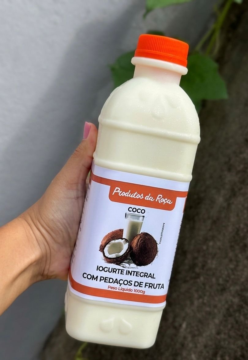 Iogurte Integral com Pedaços de Coco